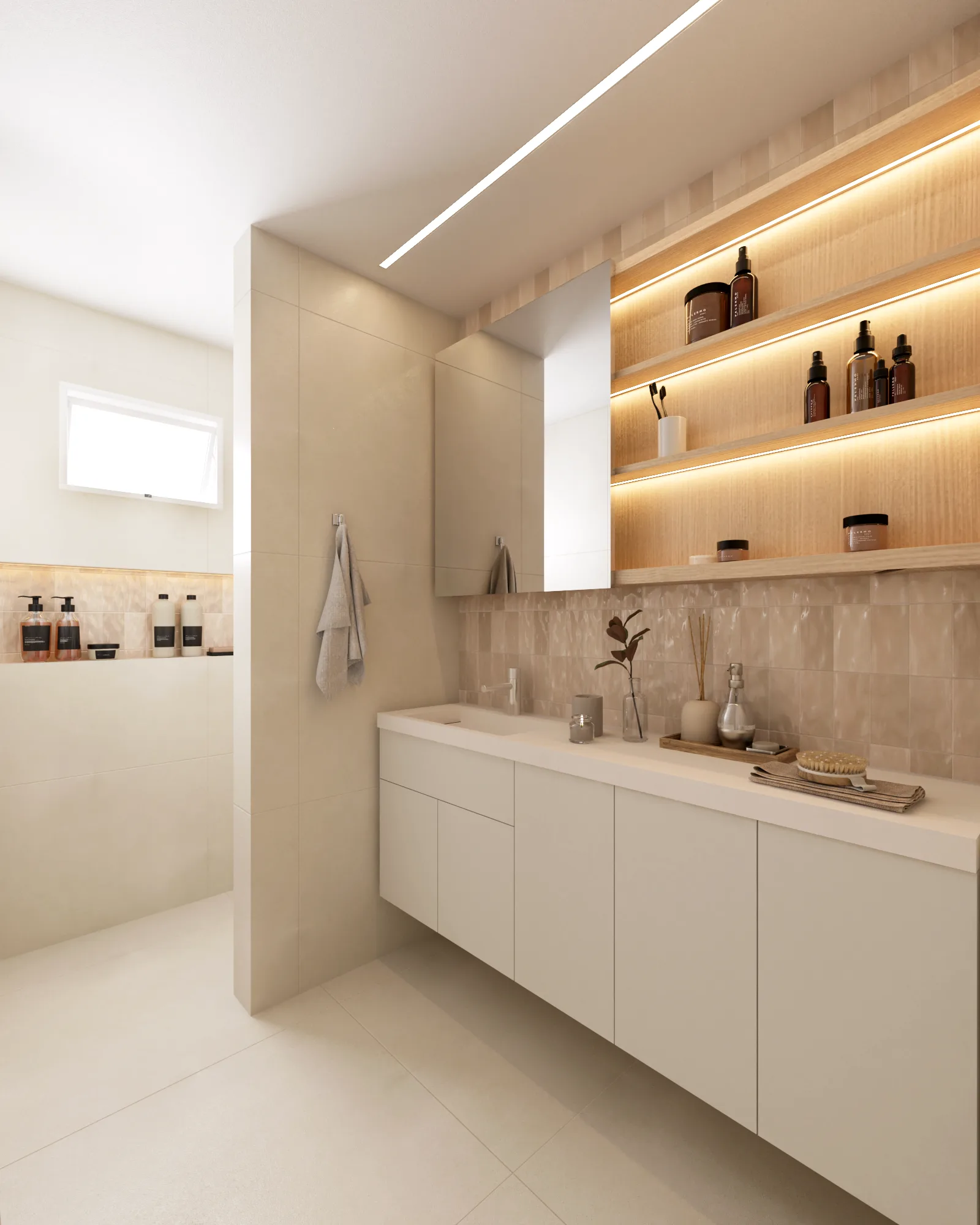 Projeto banheiro suíte com box em alvenaria – R